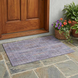 3' X 5' Plum And Purple Abstract Washable Indoor Outdoor Area Rug