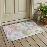 3' X 5' Blush And Pink Floral Washable Indoor Outdoor Area Rug