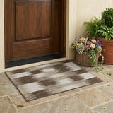 3' X 5' Chocolate And Brown Geometric Washable Indoor Outdoor Area Rug
