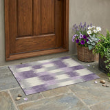 3' X 5' Lilac And Purple Geometric Washable Indoor Outdoor Area Rug