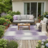 5' X 8' Lilac And Purple Geometric Washable Indoor Outdoor Area Rug