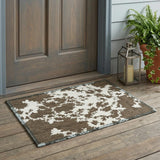 3' X 5' Chocolate And Brown Abstract Washable Indoor Outdoor Area Rug