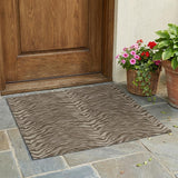 3' X 5' Chocolate And Brown Animal Print Washable Indoor Outdoor Area Rug