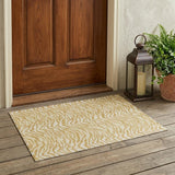 3' X 5' Gold And Wheat Animal Print Washable Indoor Outdoor Area Rug