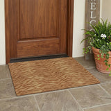 3' X 5' Orange And Copper Animal Print Washable Indoor Outdoor Area Rug