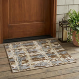 3' X 5' Chocolate And Brown Abstract Washable Indoor Outdoor Area Rug