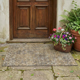 3' X 5' Chocolate And Brown Abstract Washable Indoor Outdoor Area Rug