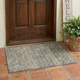 3' X 5' Gray And Beige Abstract Washable Indoor Outdoor Area Rug
