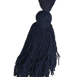 50" X 60" Navy Blue Cotton Throw Blanket with Tassels