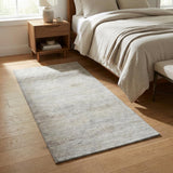 3' X 5' Beige And Ivory Abstract Shag Washable Area Rug With UV Protection