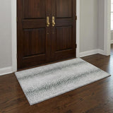 3' X 5' Gray And Silver Animal Print Shag Washable Area Rug With UV Protection