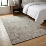 3' X 5' Brown And Beige Abstract Shag Washable Area Rug With UV Protection