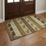 3' X 5' Brown And Chocolate Animal Print Shag Washable Area Rug With UV Protection