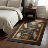 3' X 5' Midnight And Chocolate Woodland Lodge Shag Washable Area Rug With UV Protection