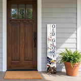 46" Red White And Blue Solid Wood Old Glory Porch Sign