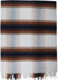 51" X 71" Silver And Brown Polyester Blend Plaid Throw Blanket