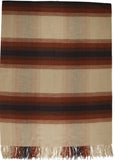 51" X 71" Chocolate And Beige Polyester Blend Plaid Throw Blanket