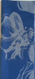 59" X 80" Navy Blue And Blue Wool Floral Throw Blanket
