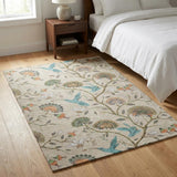 3' X 5' Beige And Taupe Animal Print Shag Washable Area Rug With UV Protection