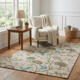5' X 8' Beige And Taupe Animal Print Shag Washable Area Rug With UV Protection