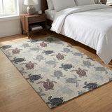 3' X 5' Sand And Chocolate Animal Print Shag Washable Area Rug With UV Protection