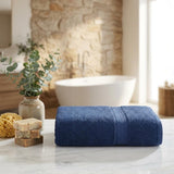 Navy Blue Turkish Cotton 40" X 60" Bath Sheet