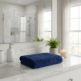 Navy Blue Turkish Cotton 35" X 66" Bath Sheet