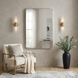 30" Silver Aluminum Framed Bathroom Vanity Mirror