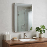 32" Silver Aluminum Framed Bathroom Vanity Mirror