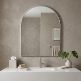 40" Gold Aluminum Arch Framed Bathroom Vanity Mirror