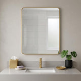 36" Gold Aluminum Framed Bathroom Vanity Mirror