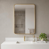 36" Gold Aluminum Framed Bathroom Vanity Mirror