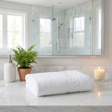 White Greek Key Turkish Cotton 27" X 54" Bath Towel