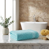 Aqua Turkish Cotton 27" X 54" Bath Towel