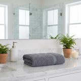 Dark Gray Chevron Turkish Cotton 40" X 70" Bath Sheet