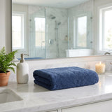 Navy Blue Turkish Cotton 27" X 54" Bath Towel