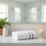 Set of Two White Turkish Cotton 30" X 16" Hand Towels