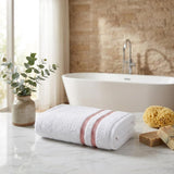 Set of Two White Turkish Cotton 30" X 16" Hand Towels