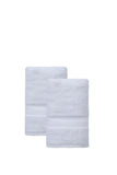 Set of Two White Turkish Cotton 30" X 16" Hand Towels