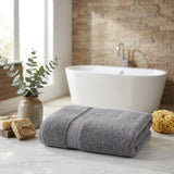 Set of Two Dark Gray Turkish Cotton 60" X 40" Bath Sheet