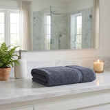 Set of Two Gray Chevron Turkish Cotton 54" X 27" Bath Towels
