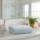 Set of Two Aqua Turkish Cotton 30" X 16" Hand Towels