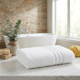 Set of Two Beige Turkish Cotton 54" X 27" Bath Towels