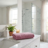 Set of Two Pink Turkish Cotton 54" X 27" Bath Towels