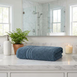 Set of Two Aqua Turkish Cotton 66" X 35" Bath Sheet