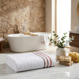 Set of Two White Turkish Cotton 54" X 27" Bath Towels