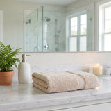 Set of Two Brown Turkish Cotton 54" X 27" Bath Towels