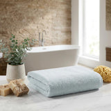 Set of Two Aqua Turkish Cotton 70" X 40" Bath Sheet
