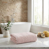 Set of Two Pink Polka Dots Turkish Cotton 54" X 27" Bath Towels