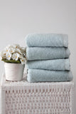 Set of Four Green Turkish Cotton 30" X 16" Hand Towels